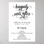 Trouwvolgordeteken 'Happily Ever After' Poster (Voorkant)