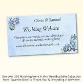 Trouwwebsite - Blue Peony Set Informatiekaartje