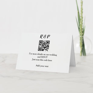 Trouwwebsite RSVP QR-code naam toevoegen tekst dri Folie Feestdagenkaart