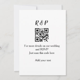 Trouwwebsite RSVP QR-code naam toevoegen tekst Kaart