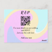 Trouwwebsite RSVP QR-code voeg naamtekst toe  Briefkaart (Achterkant)