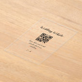 Trouwwebsite scan QR-code voor details sinaasappel Acryl Uitnodigingen (Laagn)