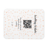 Trouwwebsite scan QR-code voor details sinaasappel Magneet (Horizontaal)