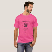Trouwwebsite scan QR-code voor details sinaasappel T-shirt (Voorkant volledig)