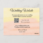 Trouwwebsite voeg QR-code scan toe voeg naam datum Briefkaart (Achterkant)