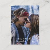 Trouwwebsite | Zwart script en uw foto Informatiekaartje (Achterkant)