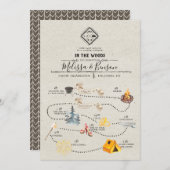 Trouwweekend in de bossen routekaart programma (Voorkant / Achterkant)