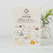 Trouwweekend in de bossen routekaart programma (Staand voorkant)