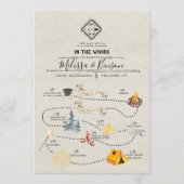 Trouwweekend in de bossen routekaart programma (Voorkant)