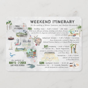 Trouwweekend in Florida routekaart Informatiekaartje