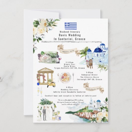 Trouwweekend Itinerarium | Santorini Griekenland (Voorkant)