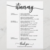 Trouwweekend Welkom Itinerari Simple Chic (Achterkant)