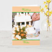 Trouwwensen Wenskaart Sjabloon (Gele Bloem)