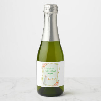 TrouwWijn & Mousserende Wijn Fleslabel Sparkling Wijnetiket