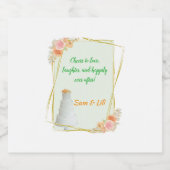 Trouwwijn & Mousserende Wijnfles Label Sparkling Wijnetiket (Enkel label)