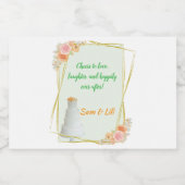 Trouwwijn & Mousserende Wijnfles Label Sparkling Wijnetiket (Enkel label)