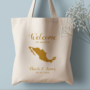 Trouwzak met welkom in Mexico voor huwelijksreis Tote Bag