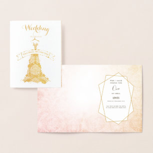 Trouwzegeningen twee zullen één worden folie kaarten