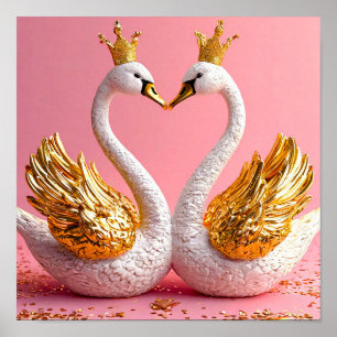 Trouwzwanen Witte Genade Pure Liefde 🦢🤍✨ Poster