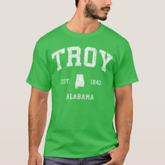 Troy Alabama AL Vintage Athletic Sports Design fun T-shirt