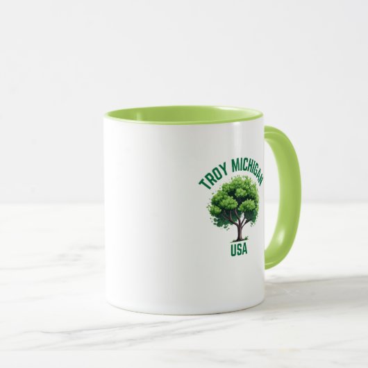 Troy Michigan Hometown Coffee Mug (Devant droit)