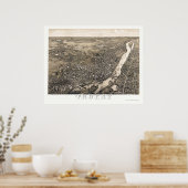 Troy, NY Panoramic Map - 1881 Poster (Keuken)