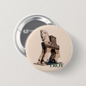 Troy: Trojaans paard Ronde Button 5,7 Cm (Voorkant /achterkant)