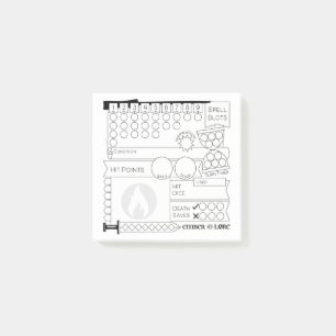 TRPG Karakter Tracker (HP, Spells, Turns) Post-it® Notes