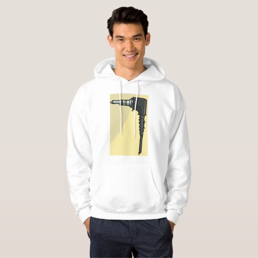 TRRS Audio Jack Connector Tech Gadget Illustratie Hoodie (Voorkant volledig)