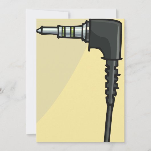 TRRS Audio Jack Connector Tech Gadget Illustratie Kaart (Voorkant)