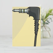 TRRS Audio Jack Connector Tech Gadget Illustratie Kaart (Staand voorkant)