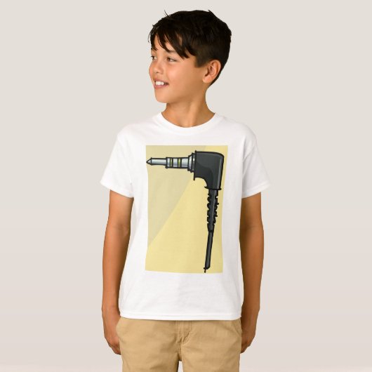 TRRS Audio Jack Connector Tech Gadget Illustratie T-shirt (Voorkant volledig)
