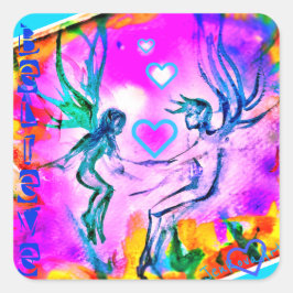 TRUBELIEVE SWEETHEART FAERIES Square sticker