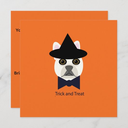 TRUC EN TRAKTEER FRENCHIE KAART (Voorkant / Achterkant)