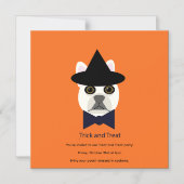 TRUC EN TRAKTEER FRENCHIE MAGNETISCHE UITNODIGING (Voorkant)