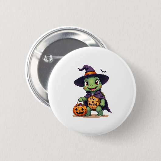 truc met schildpadden ronde button 5,7 cm (Voorkant /achterkant)