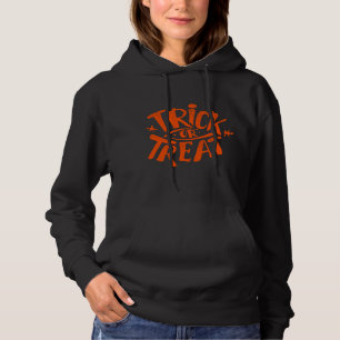 Truc van Behandel Pret Lettertype oranje Hoodie