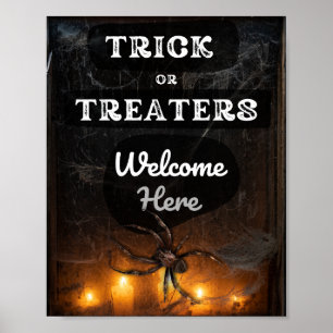 Truc voor Behandelaars Welkom Hier Spooky Hallowee Poster