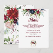 Truck Burgundy Wedding Kaart (Voorkant / Achterkant)