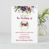 Truck Burgundy Wedding Save The Date (Staand voorkant)