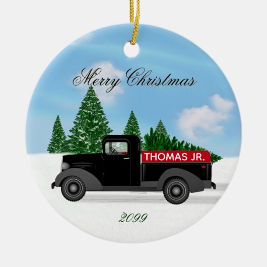  Truck Ceramic Ornament (Voorkant)