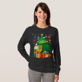 Truck Christmas Tree Lights Ornament Decor T-shirt (Voorkant volledig)