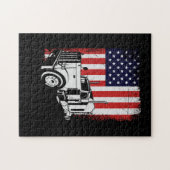 Truck Driver American Flag Trucker Gift Legpuzzel (Horizontaal)