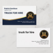 Truck Driver Blue Layer Gold Wave Logistics Visitekaartje (Voorkant / Achterkant)