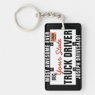 Truck Driver License Bord Funny Sleutelhanger