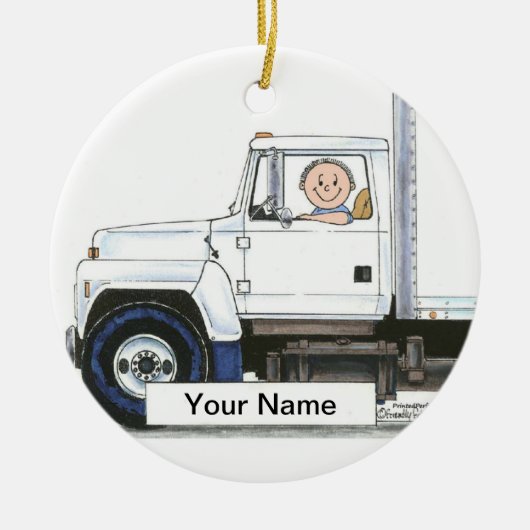 Truck Driver - Male Keramisch Ornament (Voorkant)