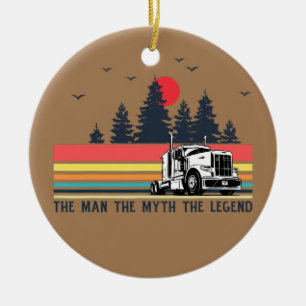 Truck Driver Mechanic Dad Trucker Vader's Keramisch Ornament