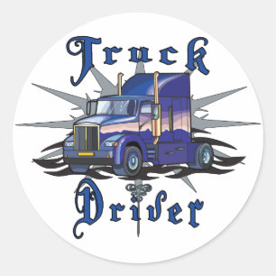 Truck Driver Ronde Sticker
