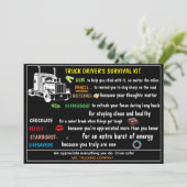 Truck Driver’s Survival Kit Funny & Thoughtful Bedankkaart (Staand voorkant)