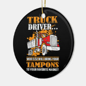 Truck Driver Tampons Keramisch Ornament (Links)